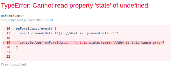 [Solved] Uncaught TypeError Cannot read property 'state